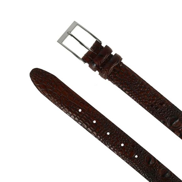 Toneka Men's Big and Tall Hornback Croc Print Belt - Picture 2 of 3
